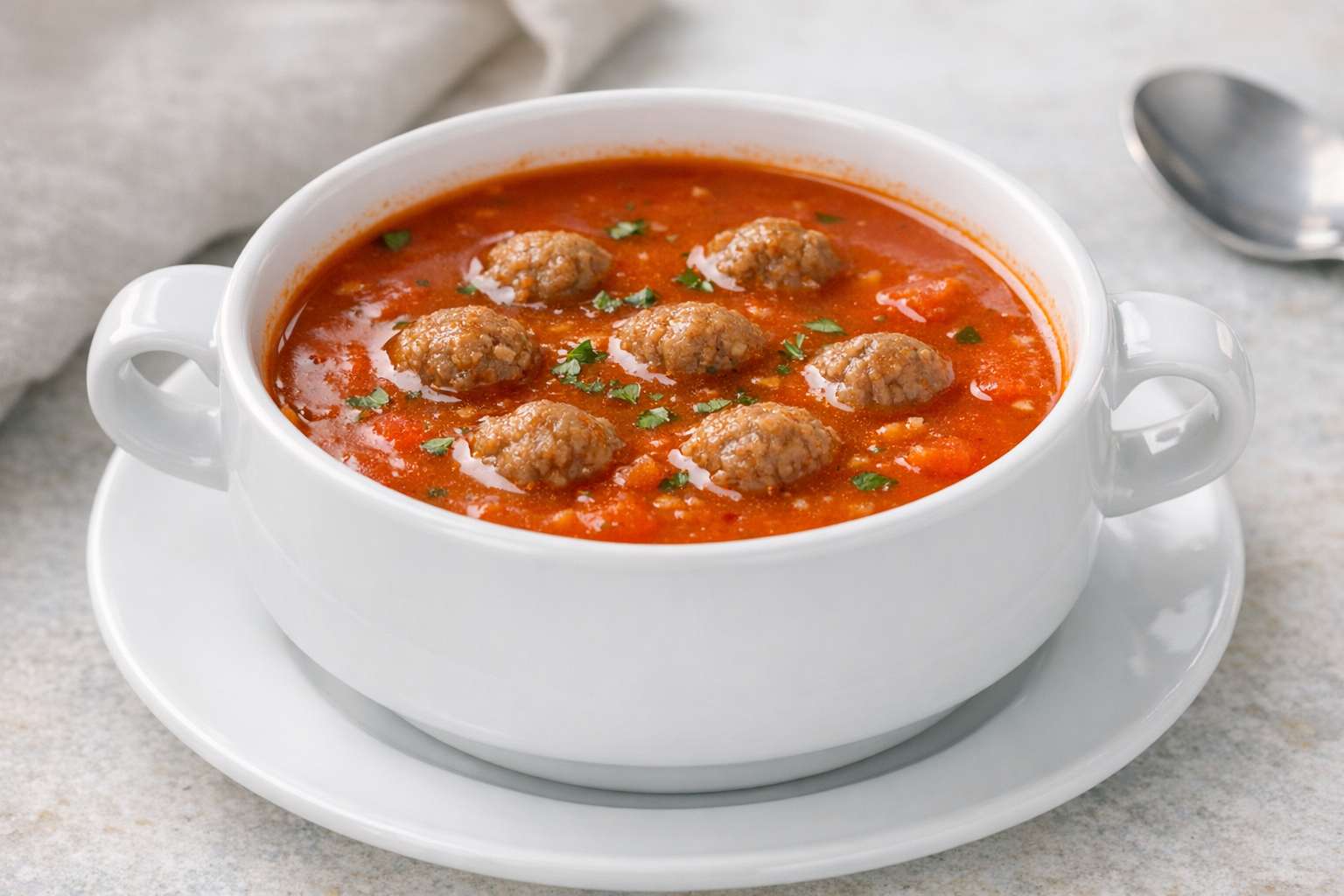 Tomatensoep Met Balletjes Tomatensoep Met Balletjes