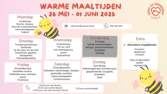 Wat brengt ons de laatste week van mei?  #wzbw #woonenzorgbedrijfwervik #wervik #geluwe