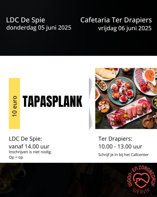 Wie heeft er nu geen zin in tapas?  #wzbw #woonenzorgbedrijfwervik #wervik #geluwe
