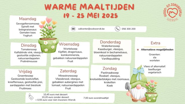 Wat brengt ons deze week van maaltijden? 😎  #wzbw #woonenzorgbedrijfwervik #wervik #geluwe