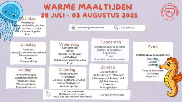 ☀️ De zon mag dan wel buiten schijnen, maar in de laatste week van juli toveren we ook op je bord een zomers feestje!!