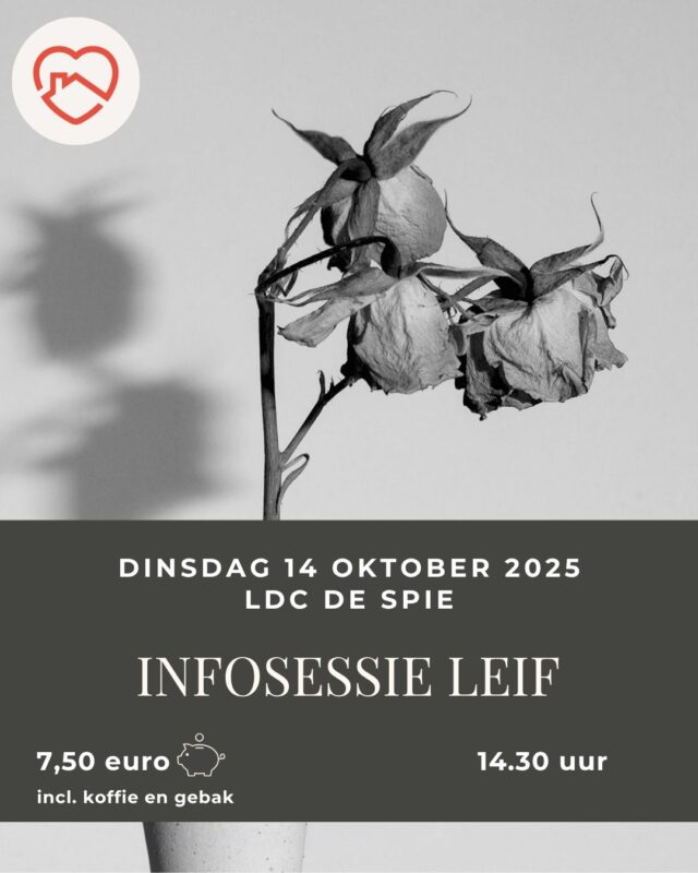 Kom naar onze infosessie van LEIF en ontdek hoe je op een serene en geïnformeerde manier keuzes kunt maken over jouw levenseinde.
We bespreken wilsverklaringen, palliatieve zorg, euthanasie en hoe LEIF je hierbij kan ondersteunen.