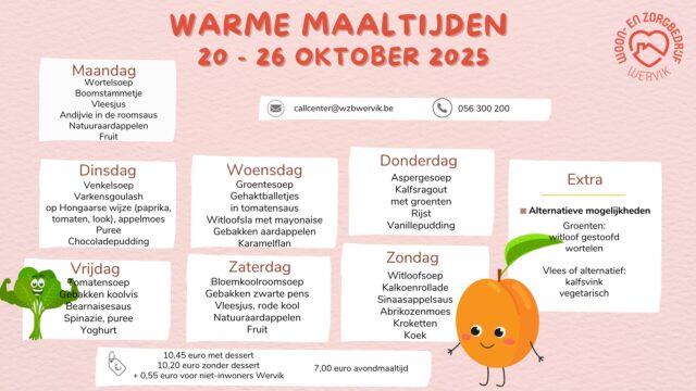 Smakelijk de week door met ons heerlijke menu!