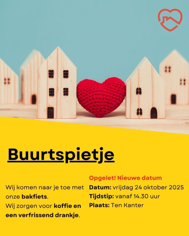 We komen naar je toe!
Opgelet, de datum is gewijzigd. We zien elkaar op vrijdag 24 oktober.