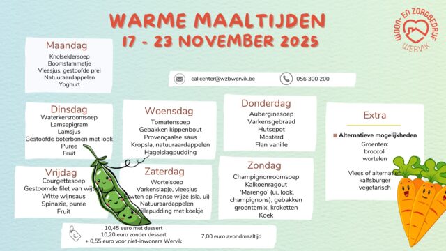 Prei, spinazie, worteltjes, broccoli, kortom heel veel groentjes op het menu!!