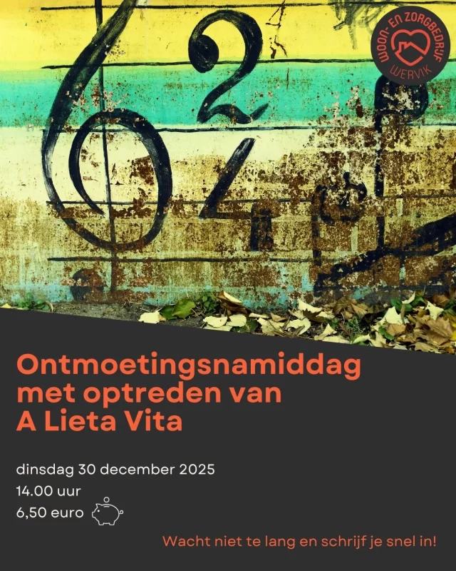 Kom langs, lach mee en geniet van het optreden!