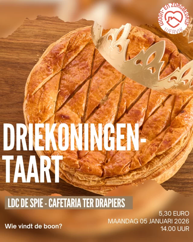 Wie vindt de boon?
Opgelet voor Cafetaria Ter Drapiers is inschrijven nodig.