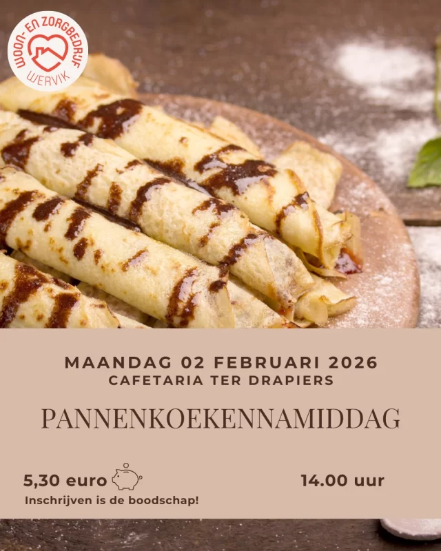 Meng de bloem en het zout in een grote kom.
Voeg de eieren toe en giet een beetje melk erbij.
of ...
Kom gewoon naar onze pannenkoekennamiddag!