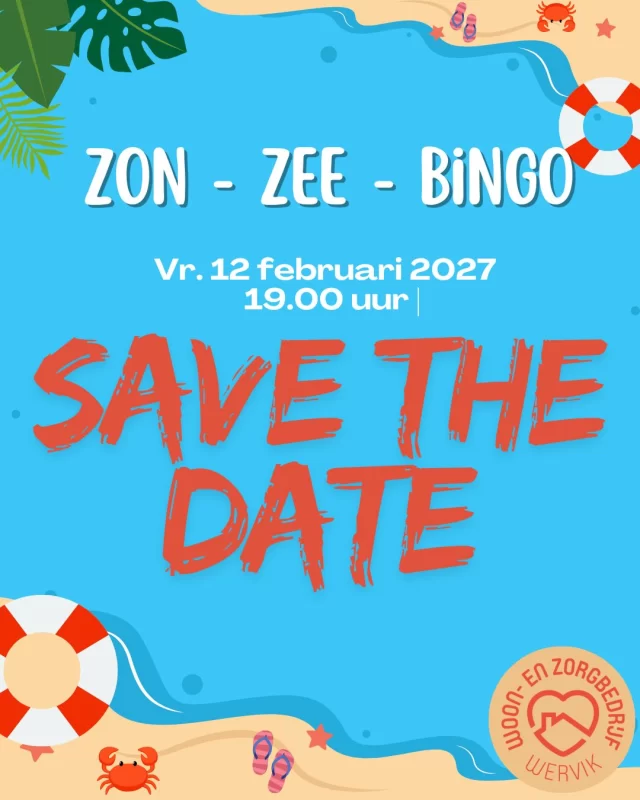 🌞🌊 Wat een succes! 🌊🌞
Onze Zon-Zee-Bingo bracht plezier, lachende gezichten en winnaars. 
Vandaar:
👉 Save the date: 12-02-2027, want dit wil je niet missen!  Meer info volgt later.