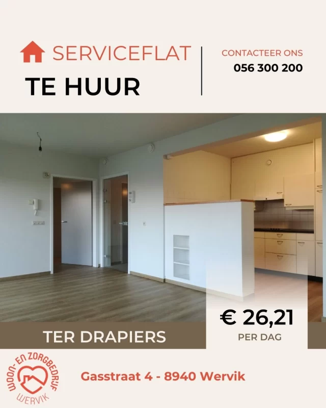 Een thuis met comfort, rust en ruimte voor ontmoeting met wekelijkse activiteiten.
Meer info: loket@wzbwervik.be of 056 300 200.