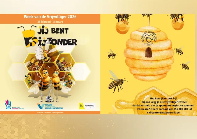 🐝 Zoals bijen de bloemen laten bloeien, laten onze vrijwilligers mensen stralen. Vanaf 28 februari vieren we hen tijdens de Week van de Vrijwilliger! 🐝  Een dikke dankjewel aan al onze fantastische vrijwilligers!
Jullie maken elke dag warmer, liever en zoveel mooier.
We zijn zó blij dat we op jullie kunnen rekenen!