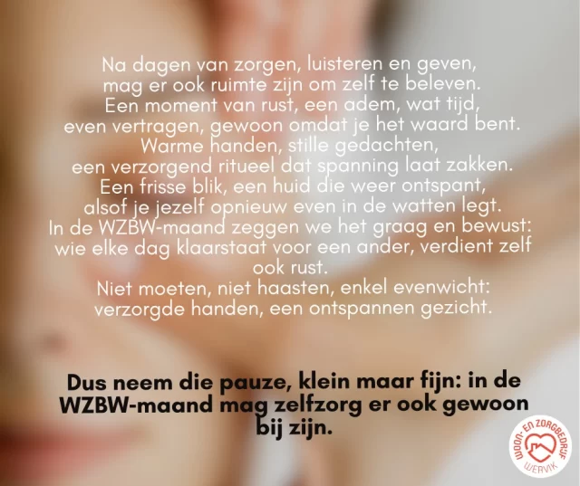 🥳 WZBW-maand 🙌
Want, je bent het waard!!