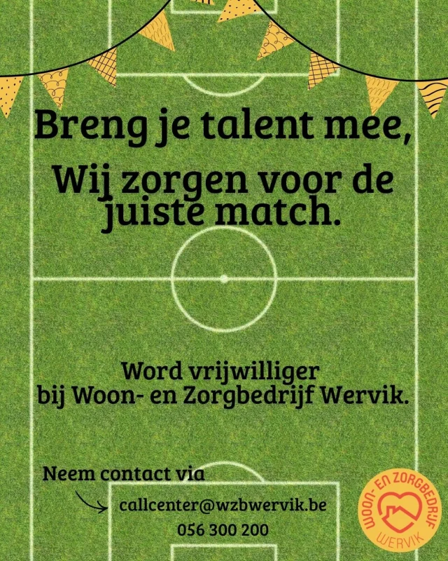 Onze vrijwilligers geven elke dag de perfecte assist. Zin om mee te spelen?