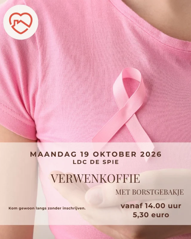 In teken van Think Pink serveren we koffie met een borstgebakje!