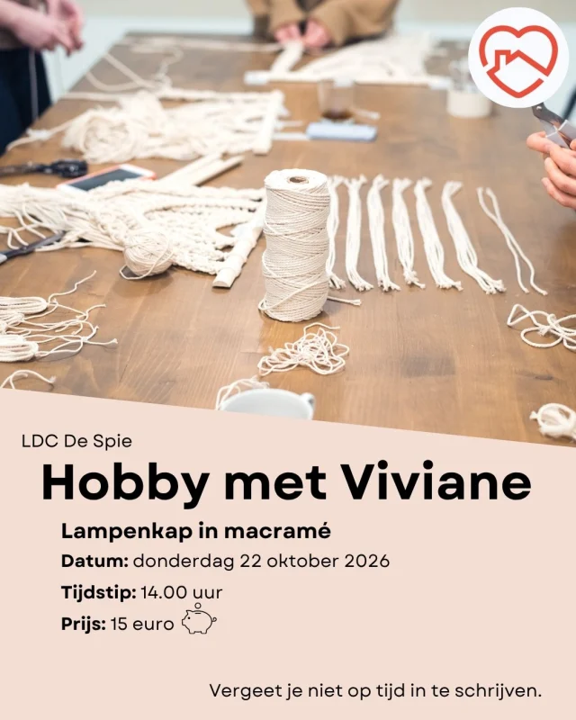 Maak je eigen unieke lampenkap 🛋️
Inschrijven is noodzakelijk.